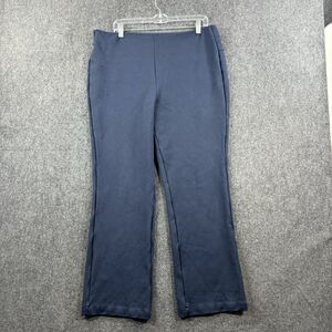 Soft Surroundings Ponte Pants Women's Extra Large Blue Bootcut Flare Pull On